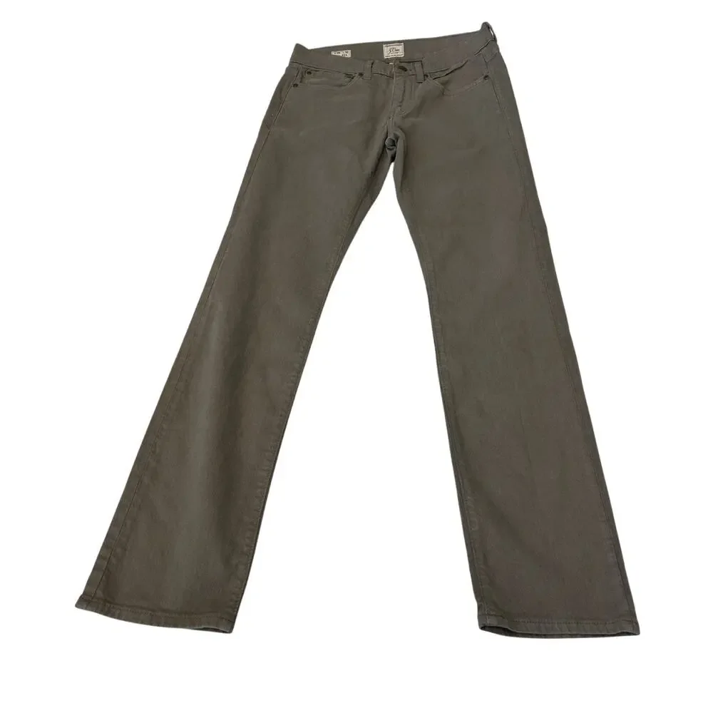 J. Crew Style 484 Jeans Men's Brown Tapered Leg Pants Stretch Size 29x31